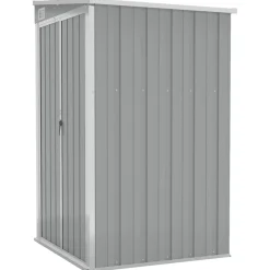 vidaXL Jardín-Cobertizo de jardín pared acero galvanizado 118x100x178 cm