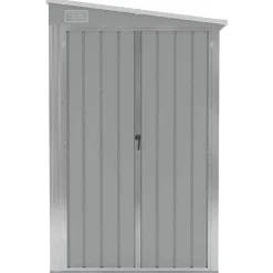 vidaXL Jardín-Cobertizo de jardín pared acero galvanizado 118x100x178 cm