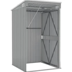 vidaXL Jardín-Cobertizo de jardín pared acero galvanizado 118x100x178 cm