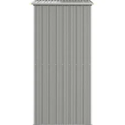 vidaXL Cobertizo de jardín acero galvanizado 192x108x223 cm Gris claro Clearance