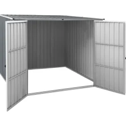 vidaXL Cobertizo de jardín acero galvanizado 195x198x159 cm Gris Best
