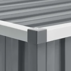 vidaXL Cobertizo de jardín acero galvanizado 195x198x159 cm Gris Best