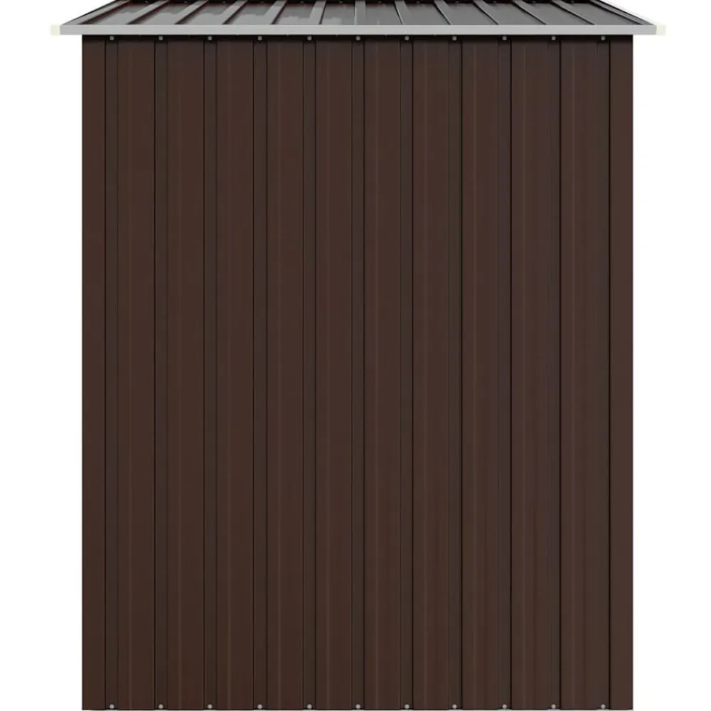 vidaXL Cobertizo de jardín acero galvanizado marrón 205x129x183 cm Marrón New