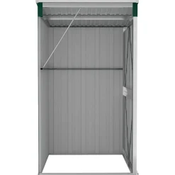 vidaXL Jardín-Cobertizo de jardín pared acero galvanizado 118x100x178cm