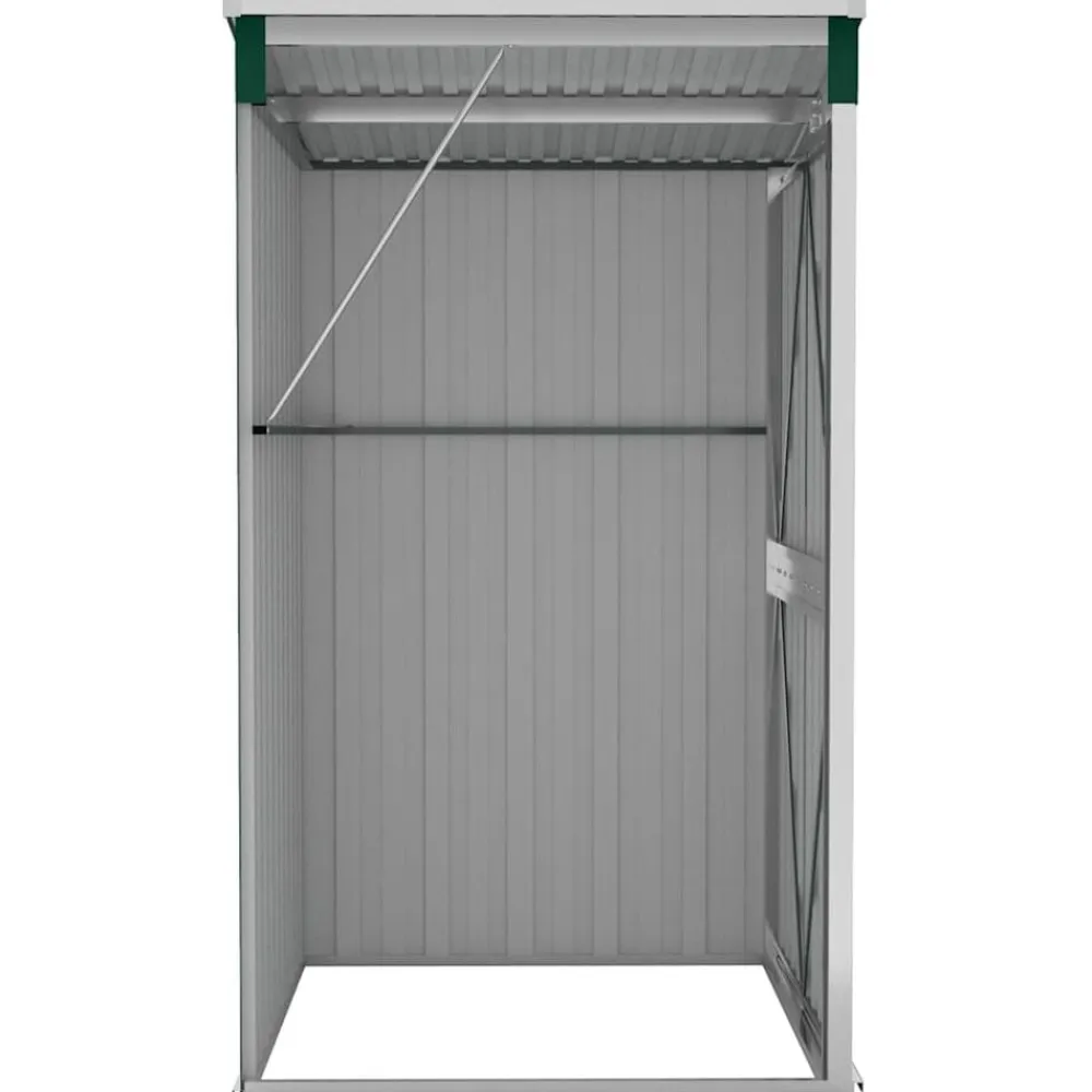 vidaXL Jardín-Cobertizo de jardín pared acero galvanizado 118x100x178cm