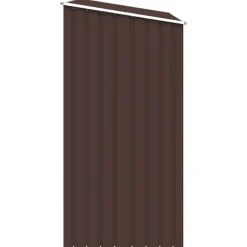 vidaXL Jardín-Cobertizo de jardín leña marrón acero galvanizado 245x98x159cm