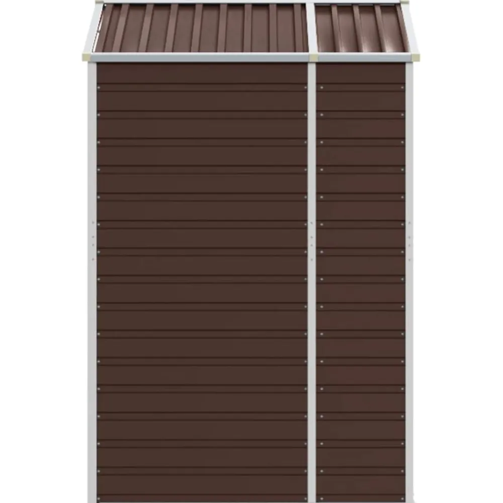 vidaXL Jardín-Cobertizo de jardín acero galvanizado marrón 191x130x198 cm