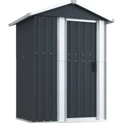 vidaXL Jardín-Cobertizo de jardín acero galvanizado 126x97,5x177 cm