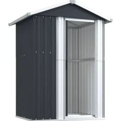 vidaXL Jardín-Cobertizo de jardín acero galvanizado 126x97,5x177 cm