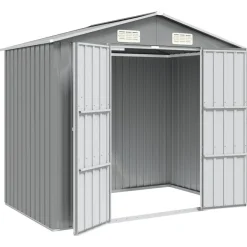 vidaXL Jardín-Cobertizo de jardín acero galvanizado 205x129x183 cm