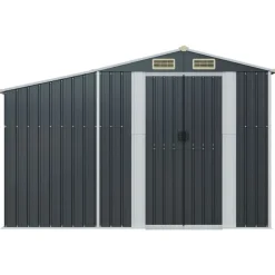 vidaXL Jardín-Cobertizo de jardín acero galvanizado 277x93x179 cm