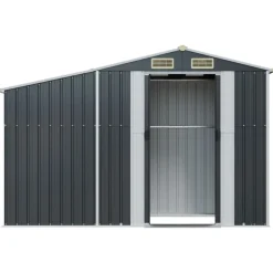vidaXL Jardín-Cobertizo de jardín acero galvanizado 277x93x179 cm