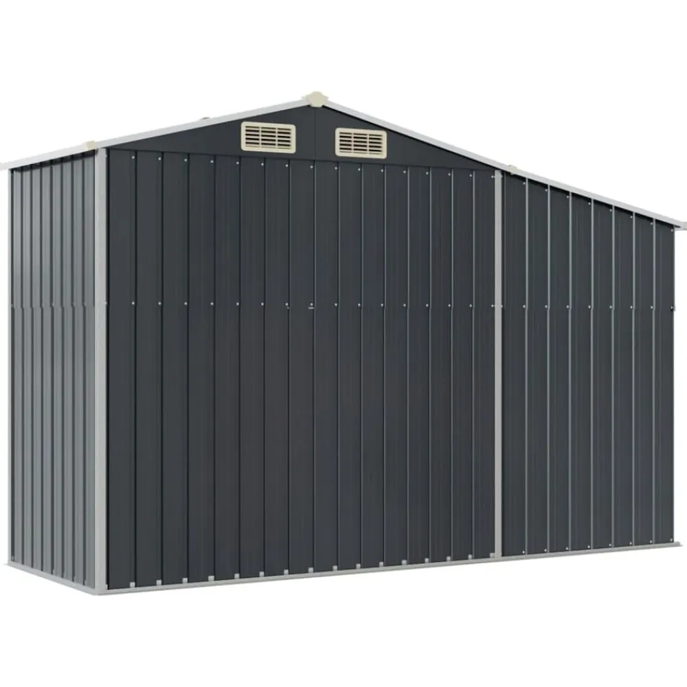 vidaXL Jardín-Cobertizo de jardín acero galvanizado 277x93x179 cm