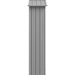 vidaXL Cobertizo de jardín acero galvanizado 116x45x175 cm Gris Clearance