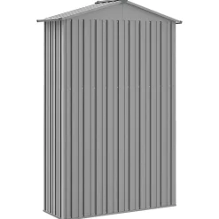 vidaXL Cobertizo de jardín acero galvanizado 116x45x175 cm Gris Clearance