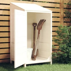 vidaXL Jardín-Cobertizo de jardín madera de abeto maciza 55x52x112 cm