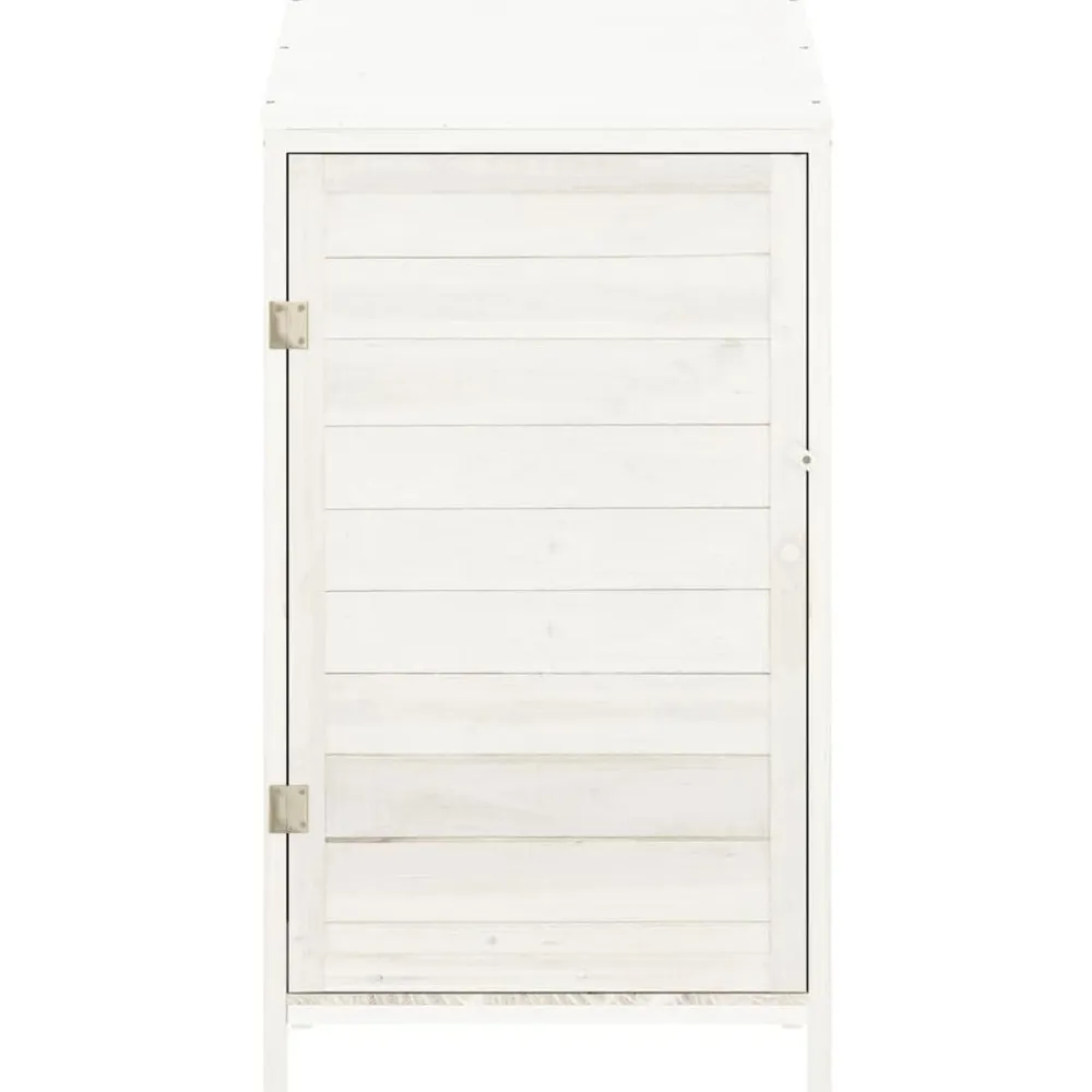 vidaXL Jardín-Cobertizo de jardín madera de abeto maciza 55x52x112 cm