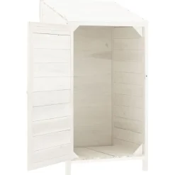 vidaXL Jardín-Cobertizo de jardín madera de abeto maciza 55x52x112 cm