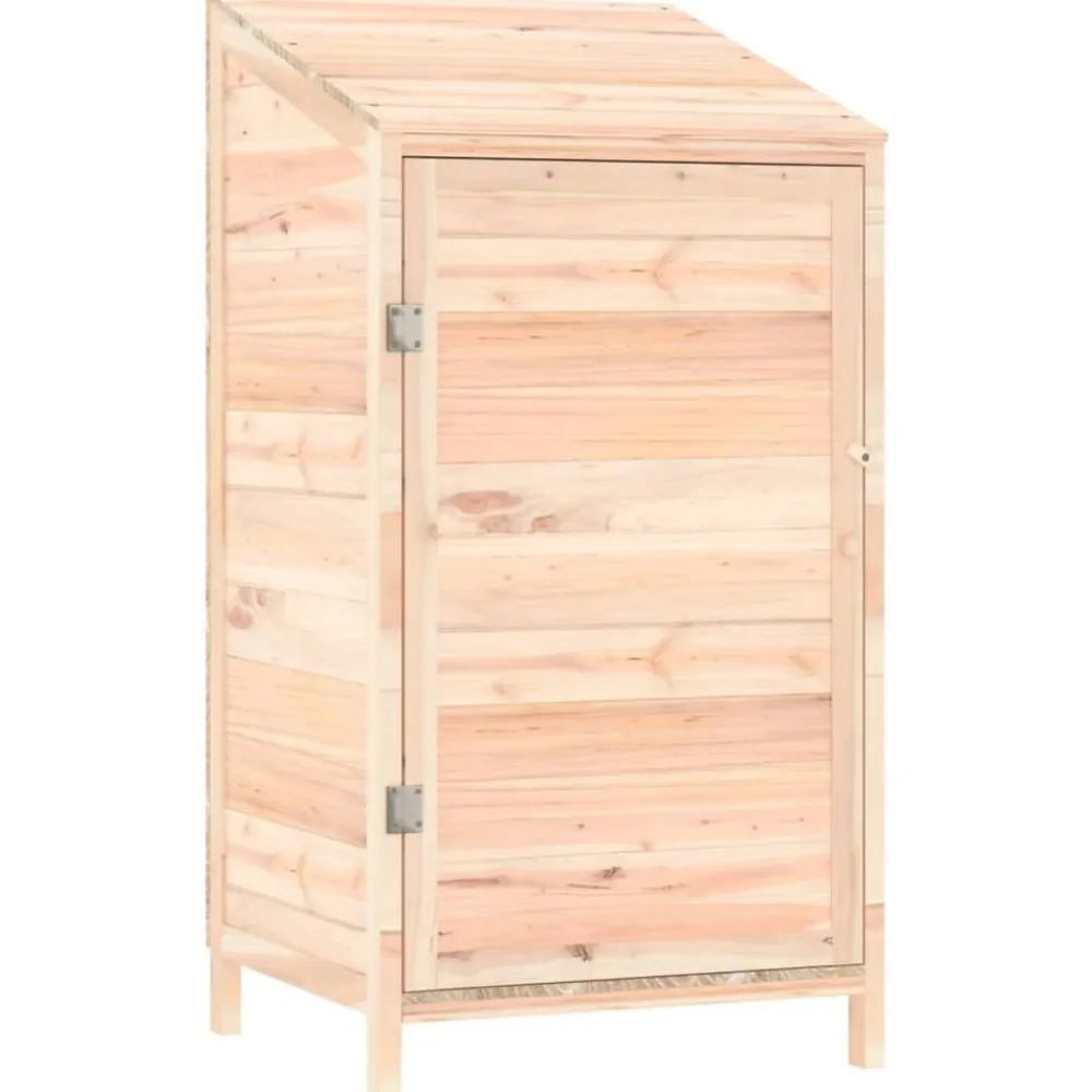 vidaXL Jardín-Cobertizo de jardín madera de abeto maciza 55x52x112 cm