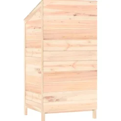 vidaXL Jardín-Cobertizo de jardín madera de abeto maciza 55x52x112 cm