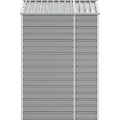 vidaXL Cobertizo de jardín acero galvanizado 191x130x198 cm Gris claro New