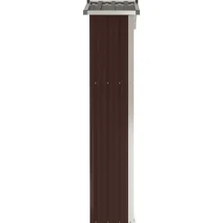 vidaXL Cobertizo de jardín acero galvanizado marrón 116x45x175 cm Marrón Sale