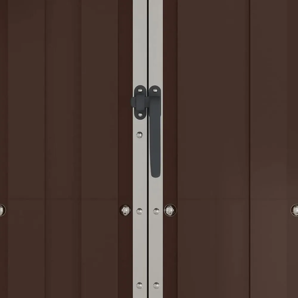 vidaXL Cobertizo de jardín acero galvanizado marrón 116x45x175 cm Marrón Sale