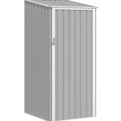 vidaXL Cobertizo de jardín acero galvanizado 87x98x159 cm Gris Outlet