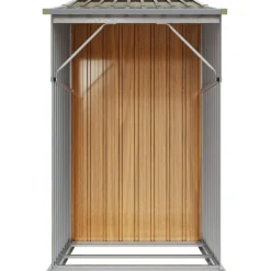 vidaXL Cobertizo de jardín acero galvanizado marrón 277x93x179 cm Marr&oacute;n claro Hot
