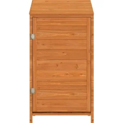 vidaXL Jardín-Cobertizo de jardín madera de abeto maciza marrón 55x52x112 cm