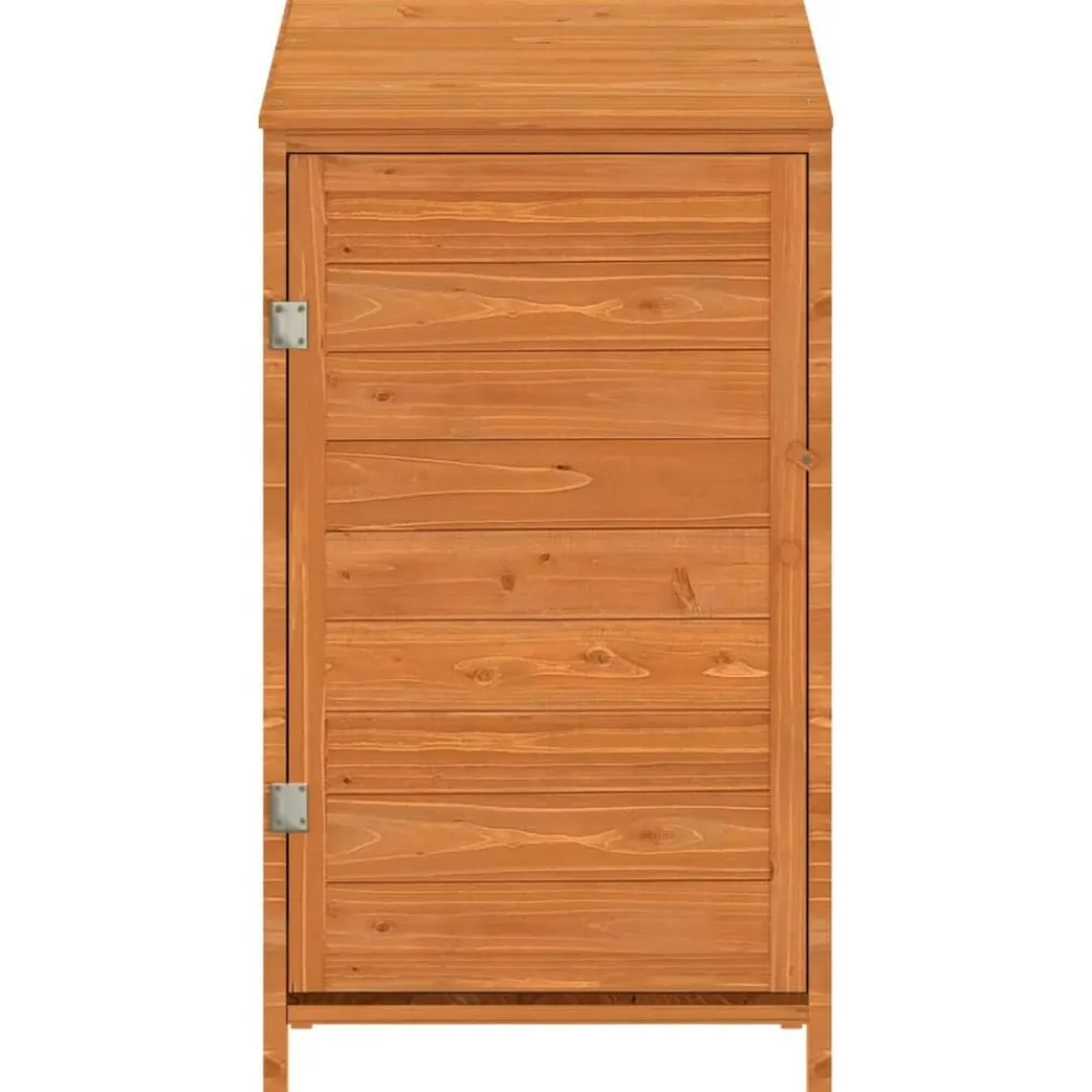 vidaXL Jardín-Cobertizo de jardín madera de abeto maciza marrón 55x52x112 cm