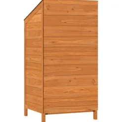 vidaXL Jardín-Cobertizo de jardín madera de abeto maciza marrón 55x52x112 cm