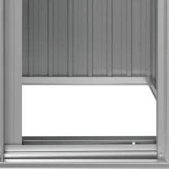 vidaXL Cobertizo de jardín acero galvanizado 126x97,5x177 cm Gris Hot
