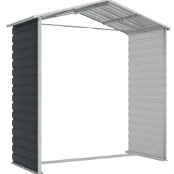 vidaXL Cobertizo de jardín acero galvanizado 191x130x198 cm Antracita New