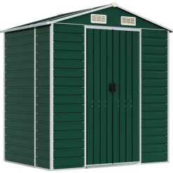 vidaXL Jardín-Cobertizo de jardín acero galvanizado 191x130x198 cm