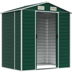 vidaXL Jardín-Cobertizo de jardín acero galvanizado 191x130x198 cm