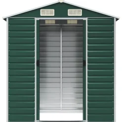 vidaXL Jardín-Cobertizo de jardín acero galvanizado 191x130x198 cm