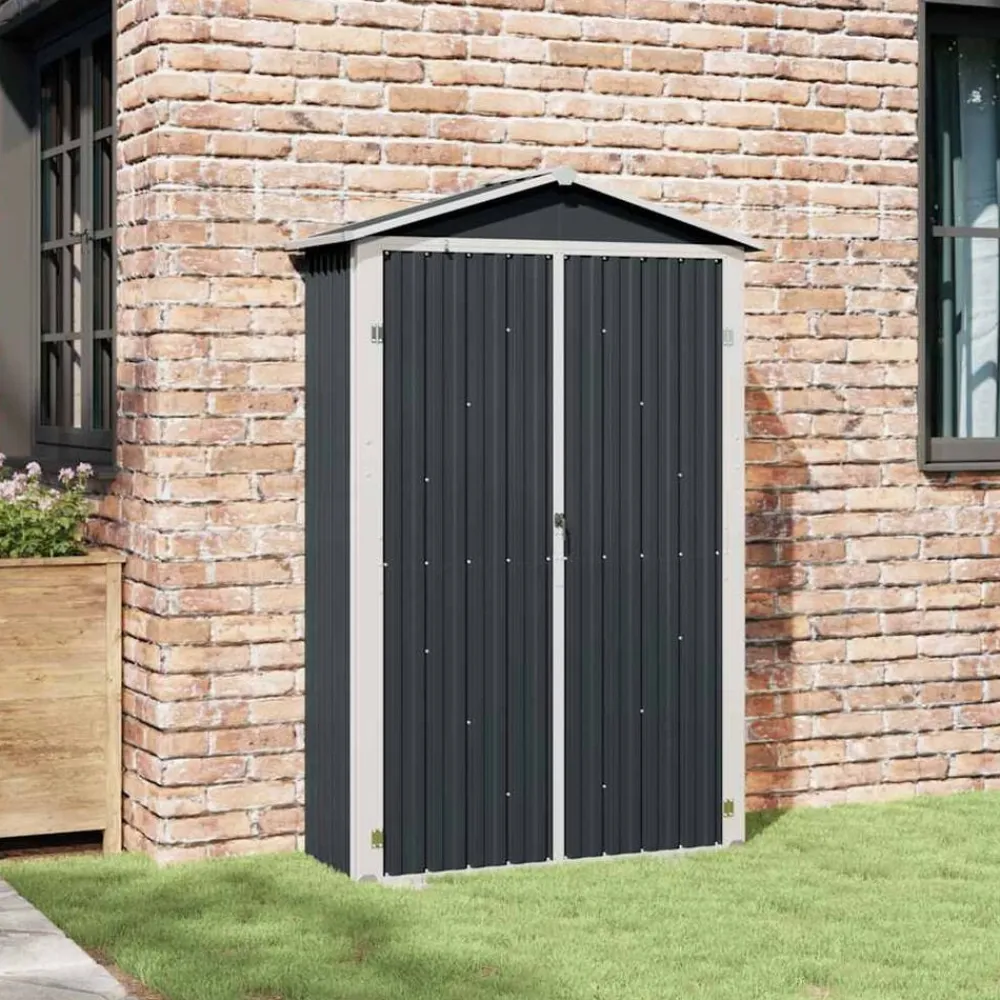 vidaXL Jardín-Cobertizo de jardín acero galvanizado 116x45x175cm