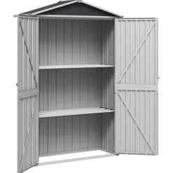 vidaXL Jardín-Cobertizo de jardín acero galvanizado 116x45x175cm