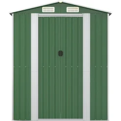 vidaXL Jardín-Cobertizo de jardín acero galvanizado verde 192x191x223 cm