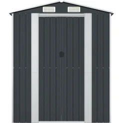 vidaXL Cobertizo de jardín acero galvanizado 192x108x223 cm Antracita Outlet