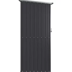 vidaXL Cobertizo jardín acero galvanizado 118,5x97x209,5 cm Antracita New