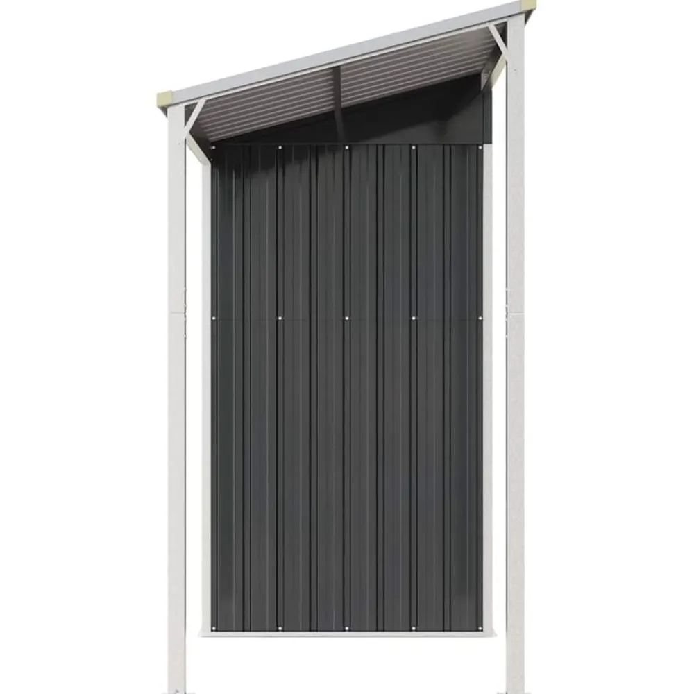 vidaXL Jardín-Cobertizo jardín tejado largo acero 277x107x181 cm