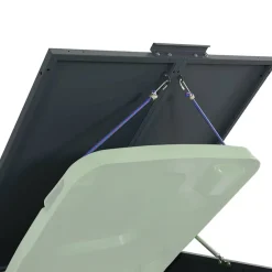 vidaXL Productos Del Hogar-Cobertizo para 3 cubos de basura acero 207x79x117 cm