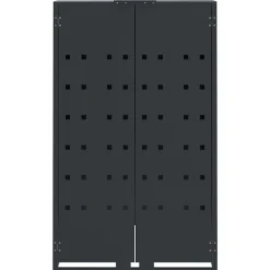 vidaXL Productos Del Hogar-Cobertizo para 2 cubos de basura acero 138x79x117 cm