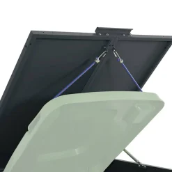 vidaXL Cobertizo para 4 cubos de basura acero 276x79x117 cm Antracita Hot
