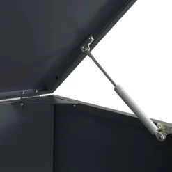 vidaXL Cobertizo para 4 cubos de basura acero 276x79x117 cm Antracita Hot