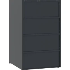 vidaXL Cobertizo para 6 cubos de basura acero 414x79x117 cm Antracita Clearance
