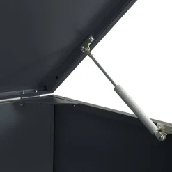 vidaXL Cobertizo para 6 cubos de basura acero 414x79x117 cm Antracita Clearance