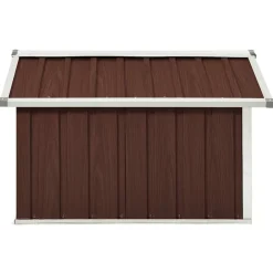 vidaXL Cobertizo para cortacésped acero galvanizado marrón 92x97x63 cm Marr&oacute;n Clearance